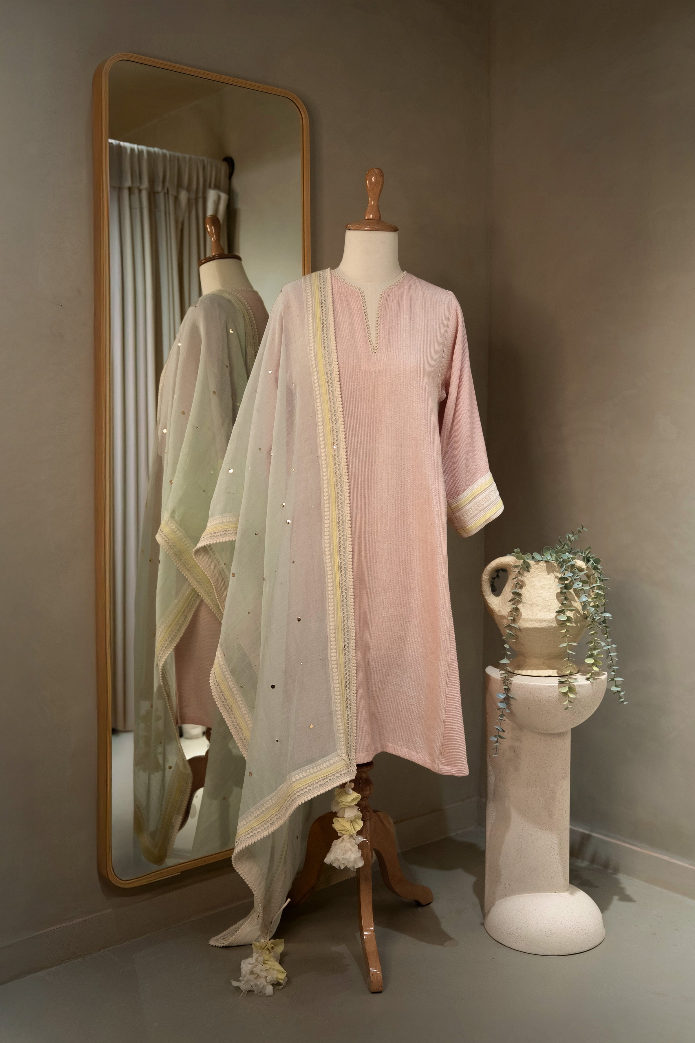 Self-Textured Kalidar Kurta