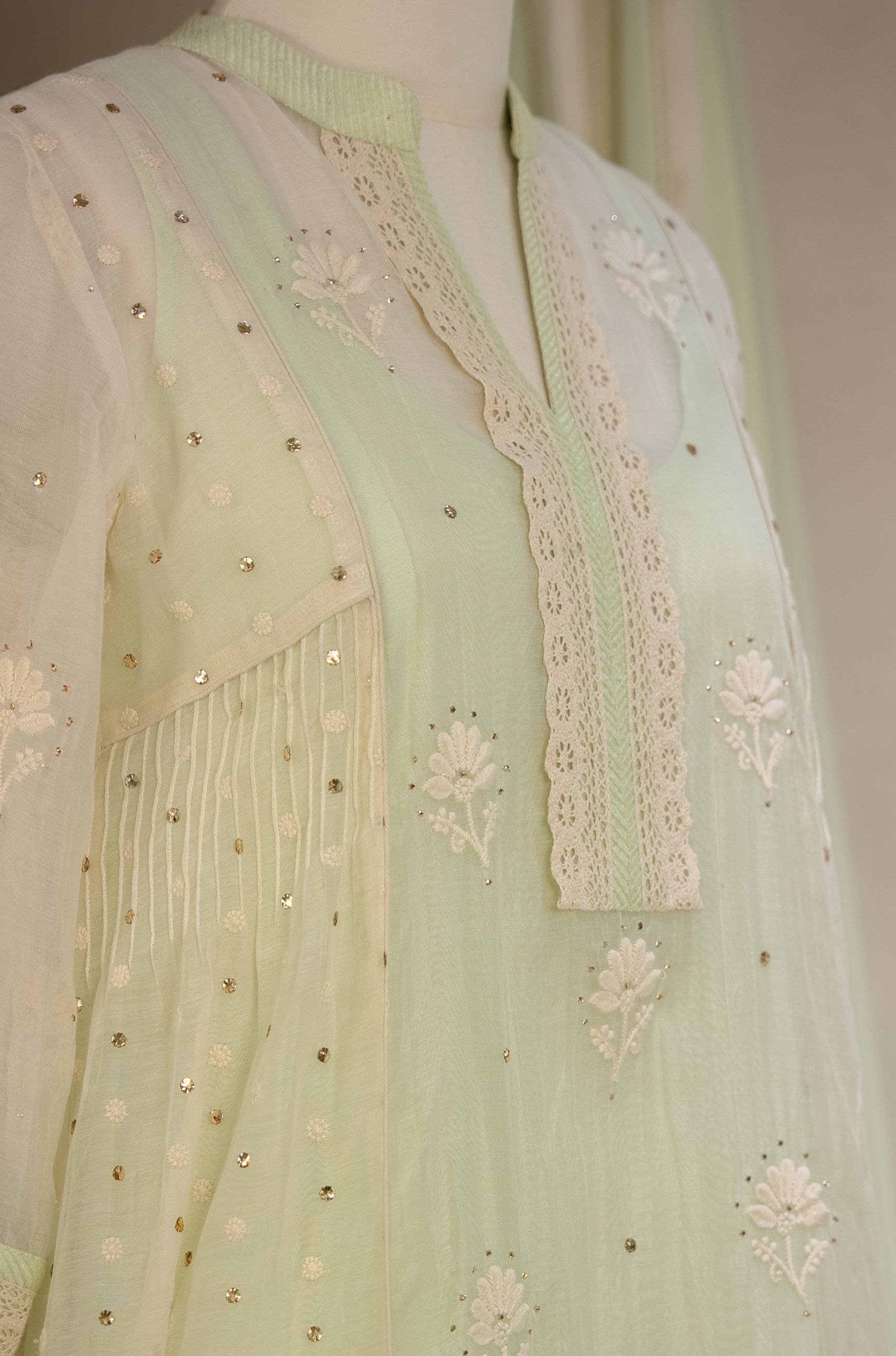 Chanderi Kalidar Kurta