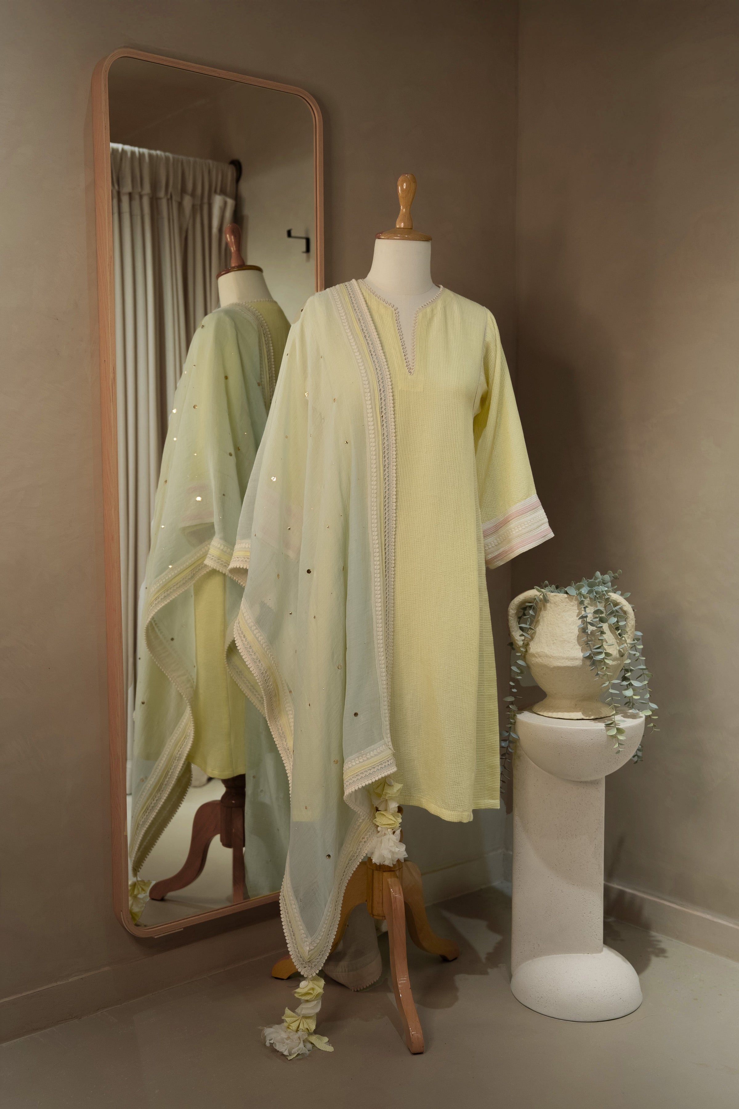 Self-Textured Kalidar Kurta