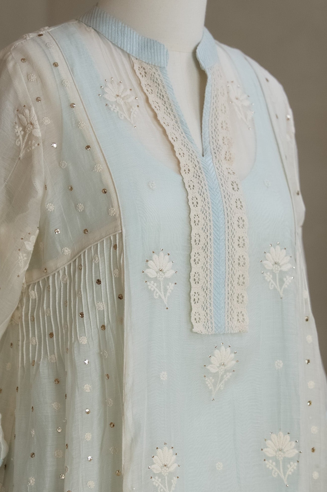 Chanderi Kalidar Kurta