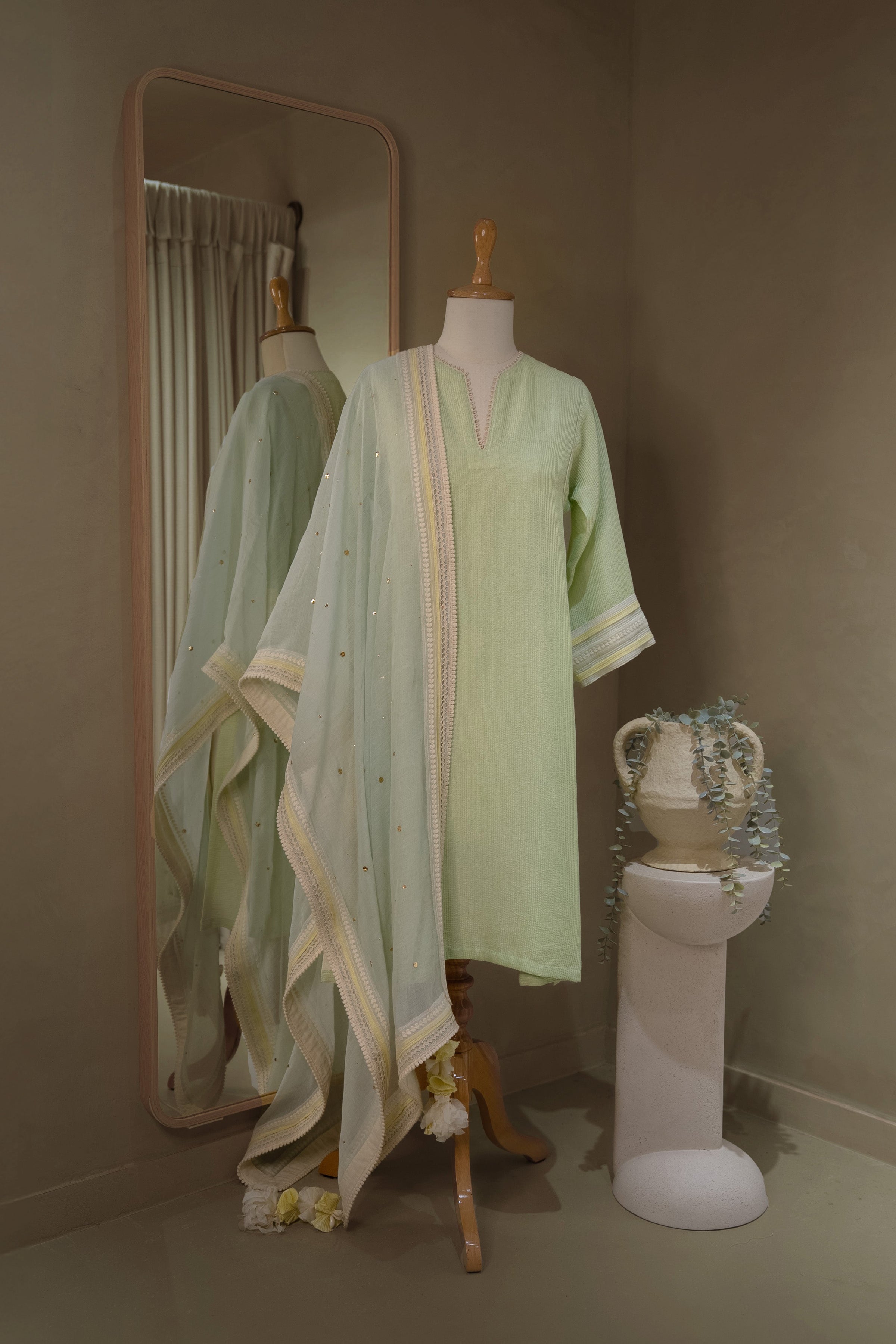 Self-Textured Kalidar Kurta