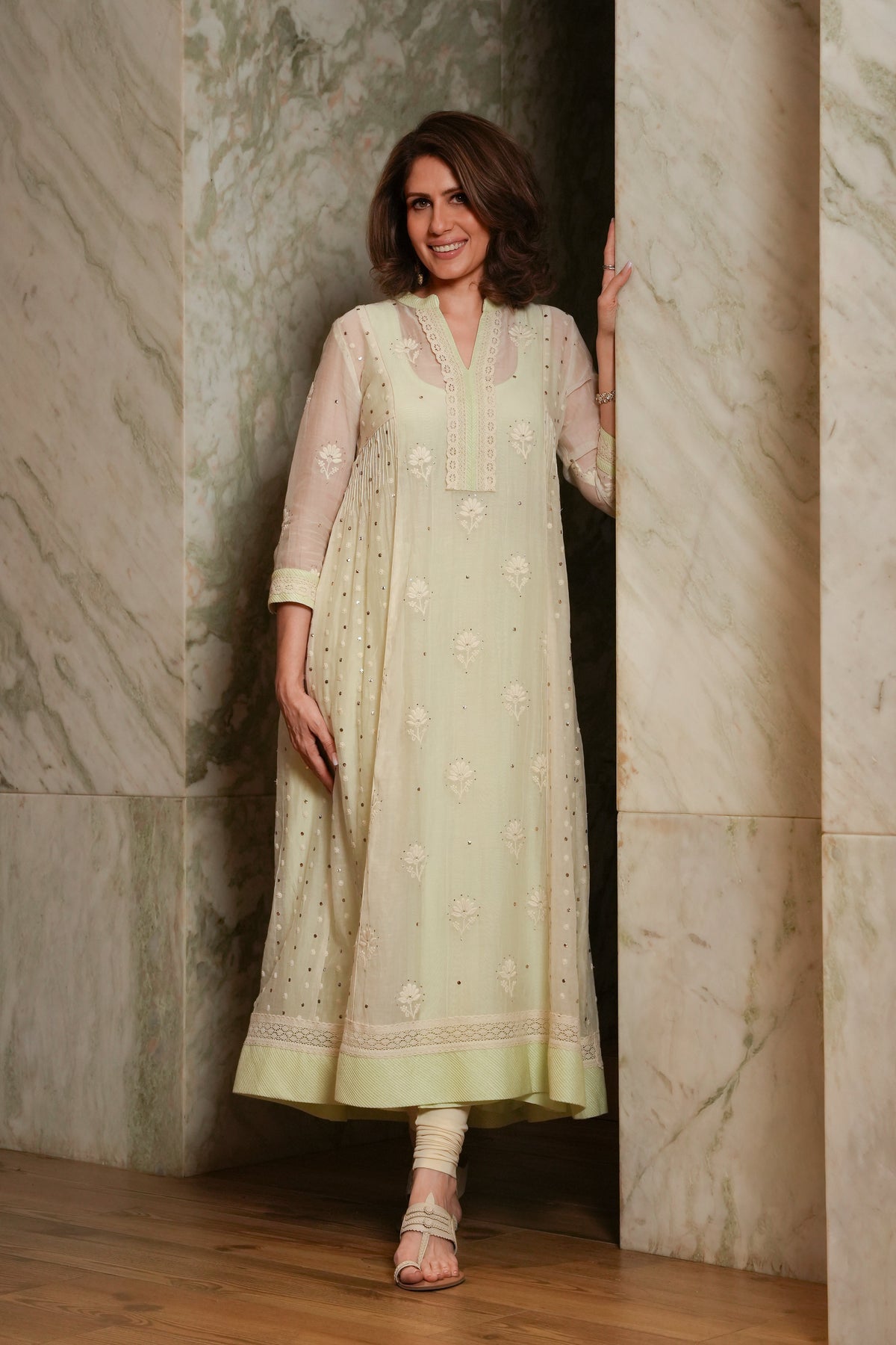 Off-White Cotton Churidar