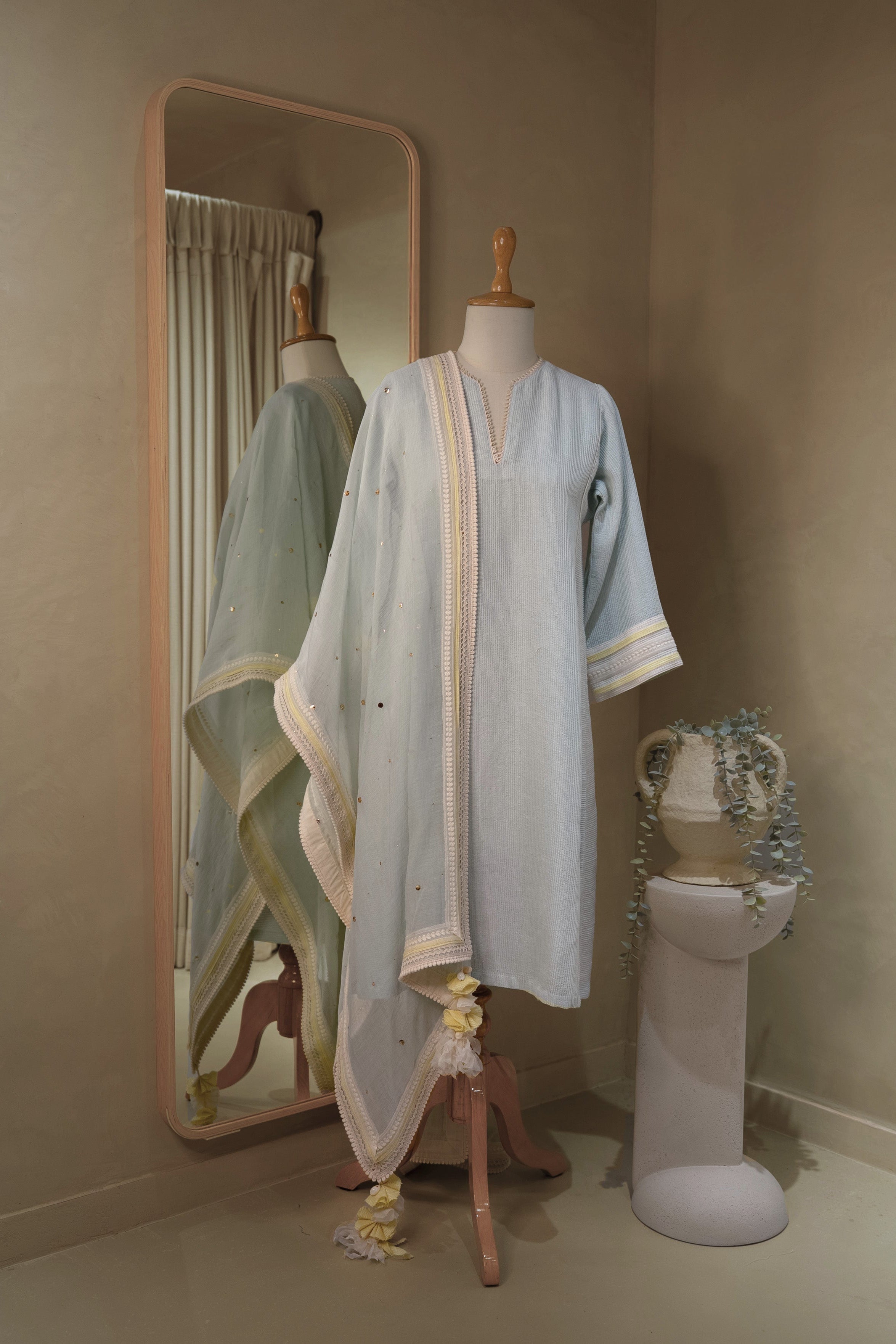 Self-Textured Kalidar Kurta