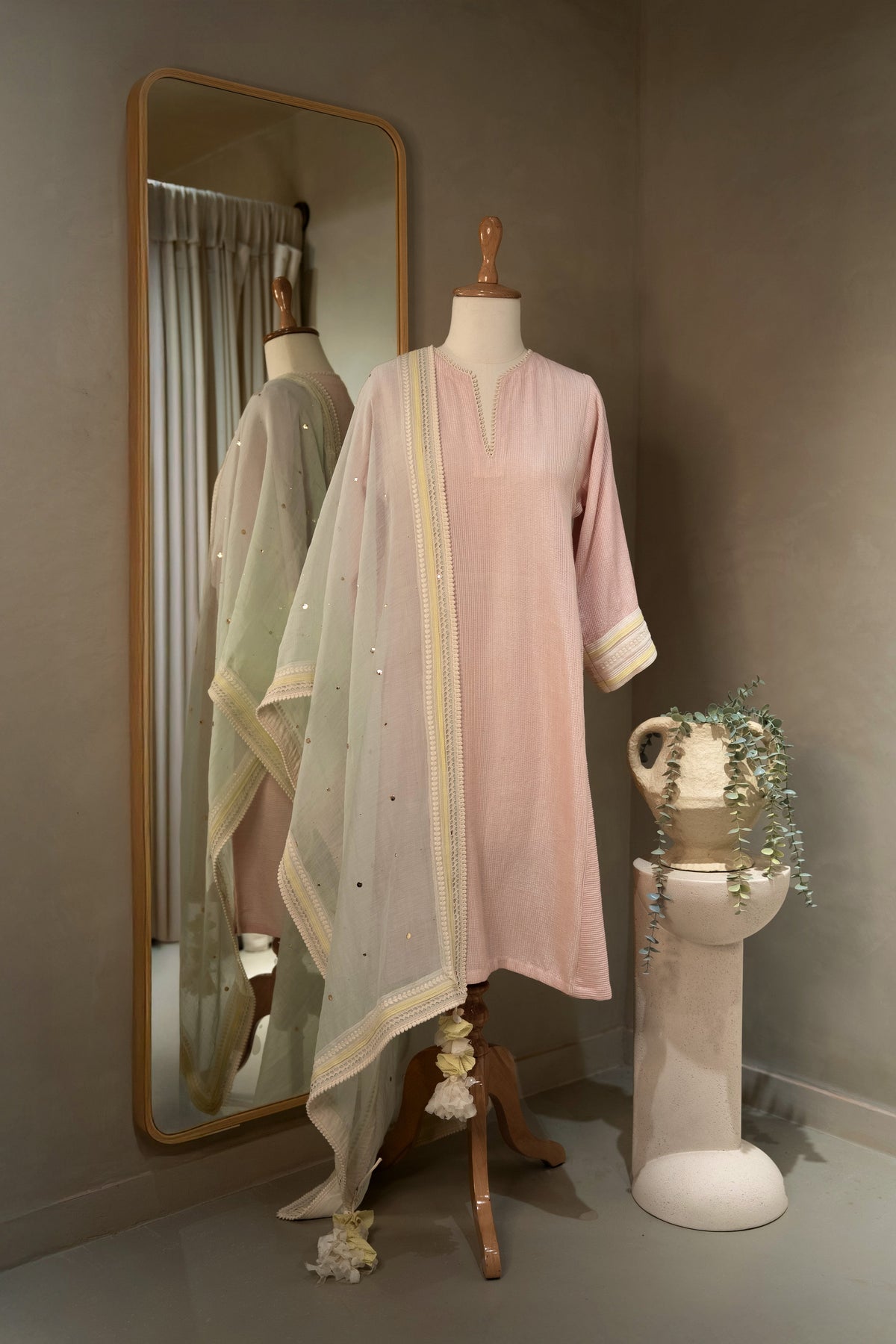 Blue Chanderi Dupatta