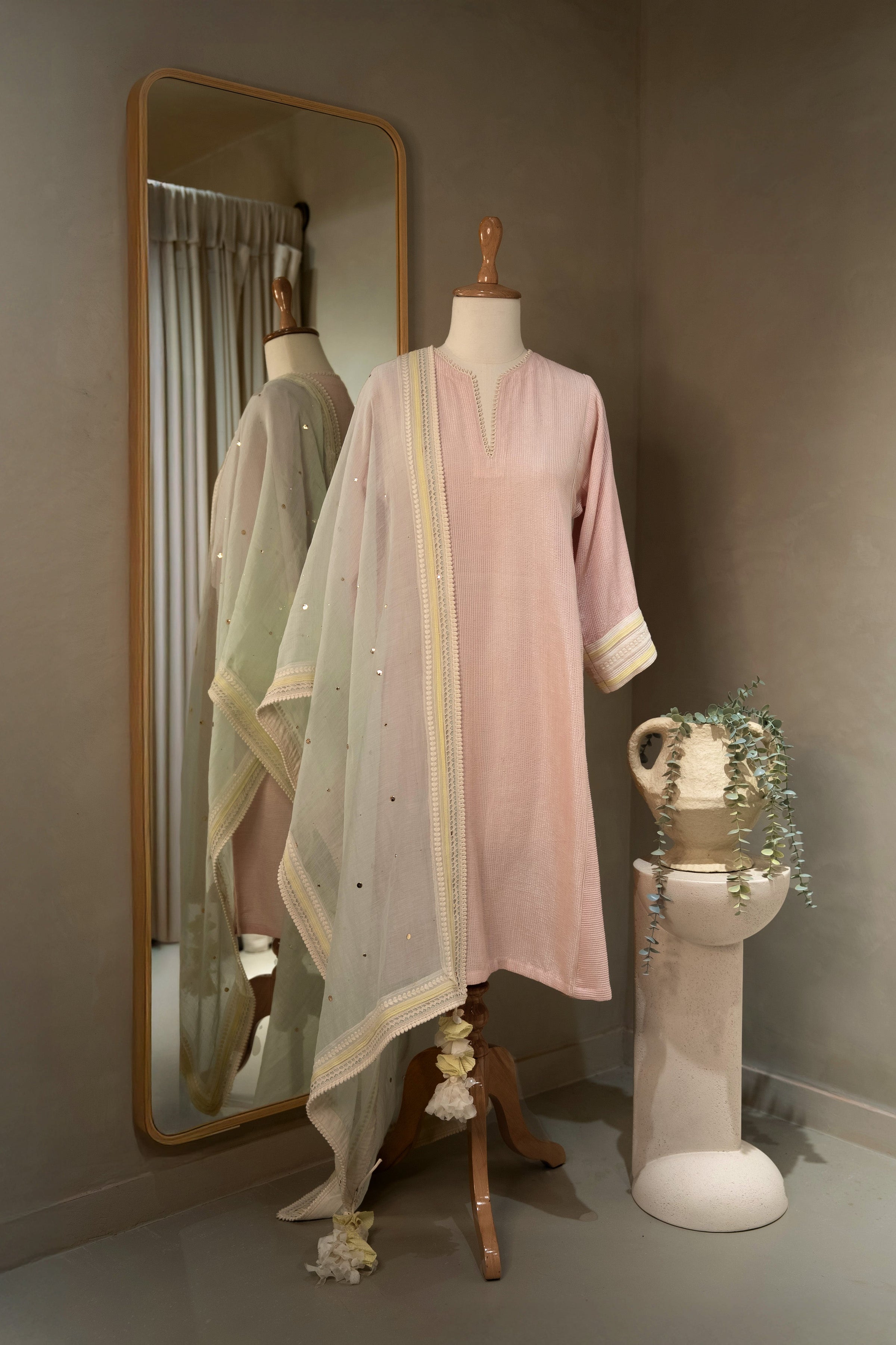 Blue Chanderi Dupatta