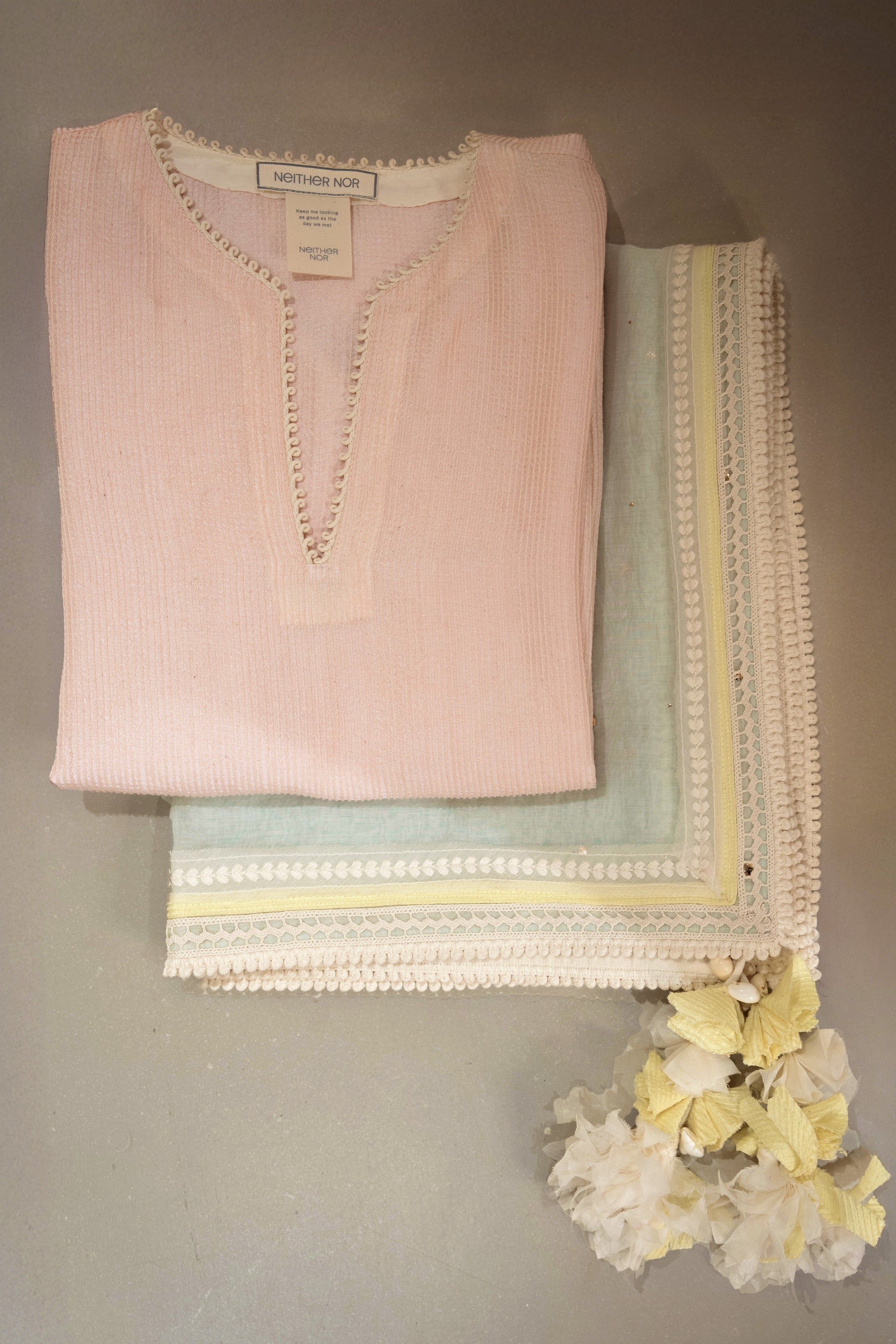 Blue Chanderi Dupatta