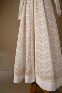 Off-White Chanderi Anarkali