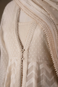 Off-White Chanderi Anarkali