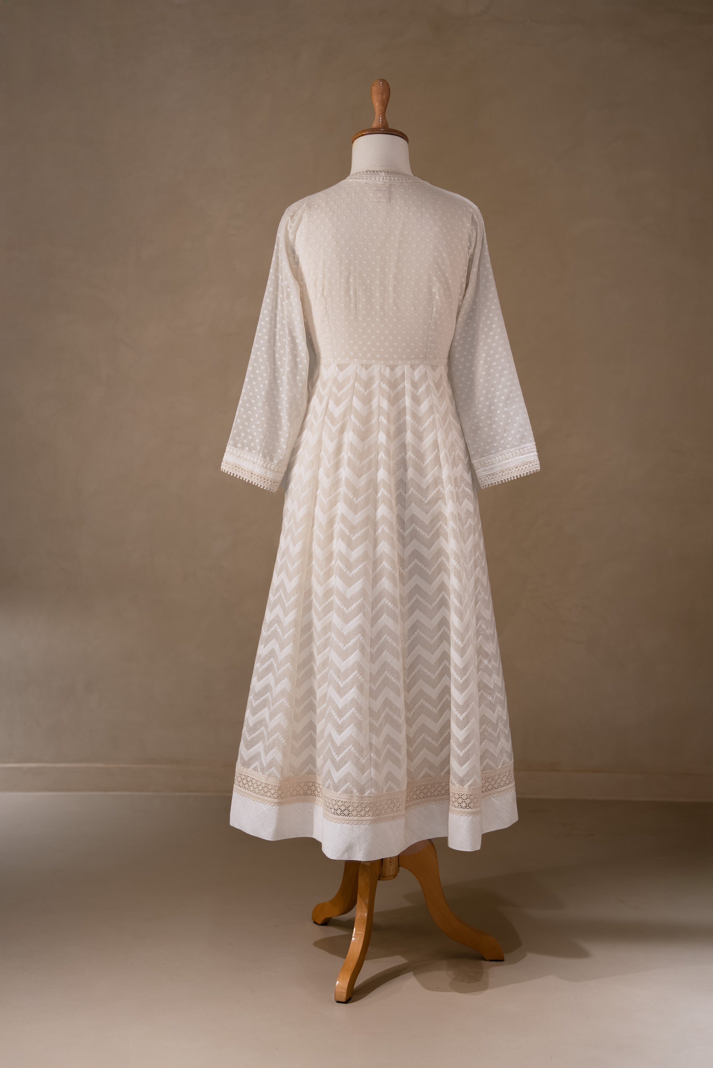 Off-White Chanderi Anarkali