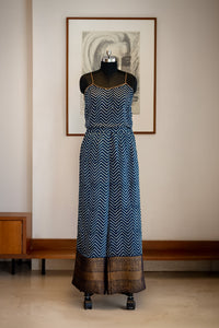 Chevron Zari Wide-Leg Trousers