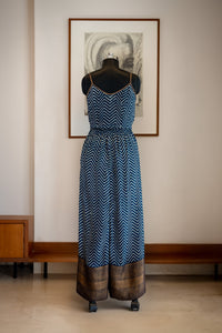 Chevron Zari Wide-Leg Trousers