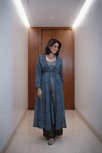 Khaabneel- Checked-print short spaghetti top