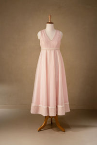 Pink-Off White Organza Anarkali