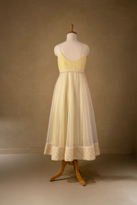 Yellow-Off White Organza Anarkali