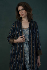 Khaabneel- Checked-print short spaghetti top