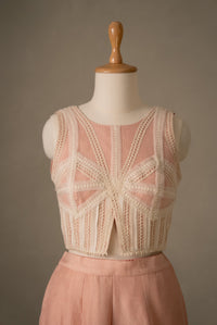 Metanoia - Style 8 - Sleeveless Short Top With Cutout Detail At Waist Hem