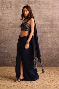 Indigo Dupatta with Tassels