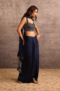 Indigo Dupatta with Tassels