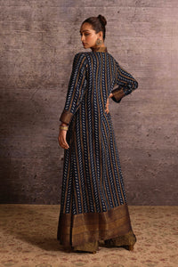 Indigo Appliqué Long Jacket