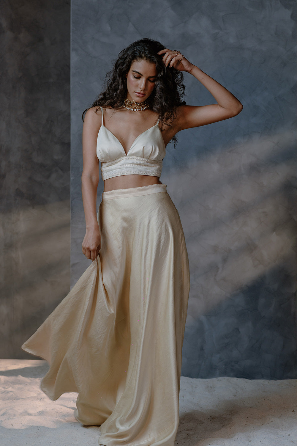 Metanoia - Style 37 - Beige Circular Skirt