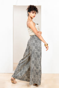 Metanoia - Style 70 - Stripe Print Flared Trousers