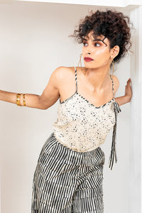 Metanoia - Style 70 - Stripe Print Flared Trousers