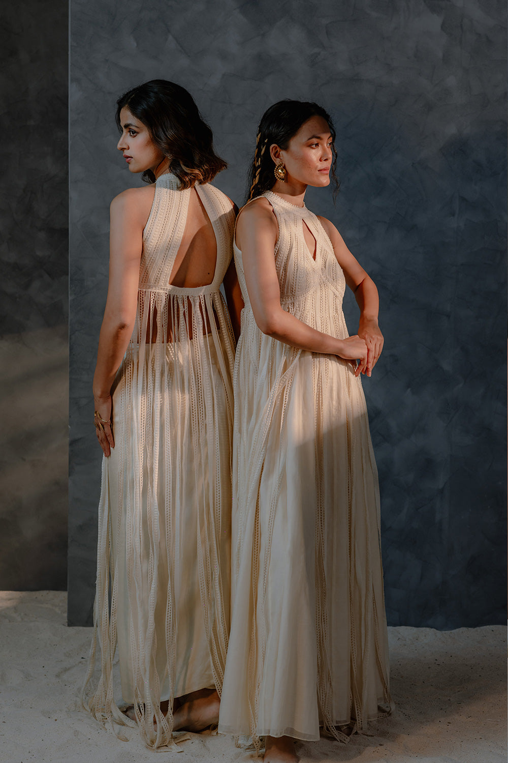 Metanoia - Style 25 -  Halter Neck Top With Fringe Detail