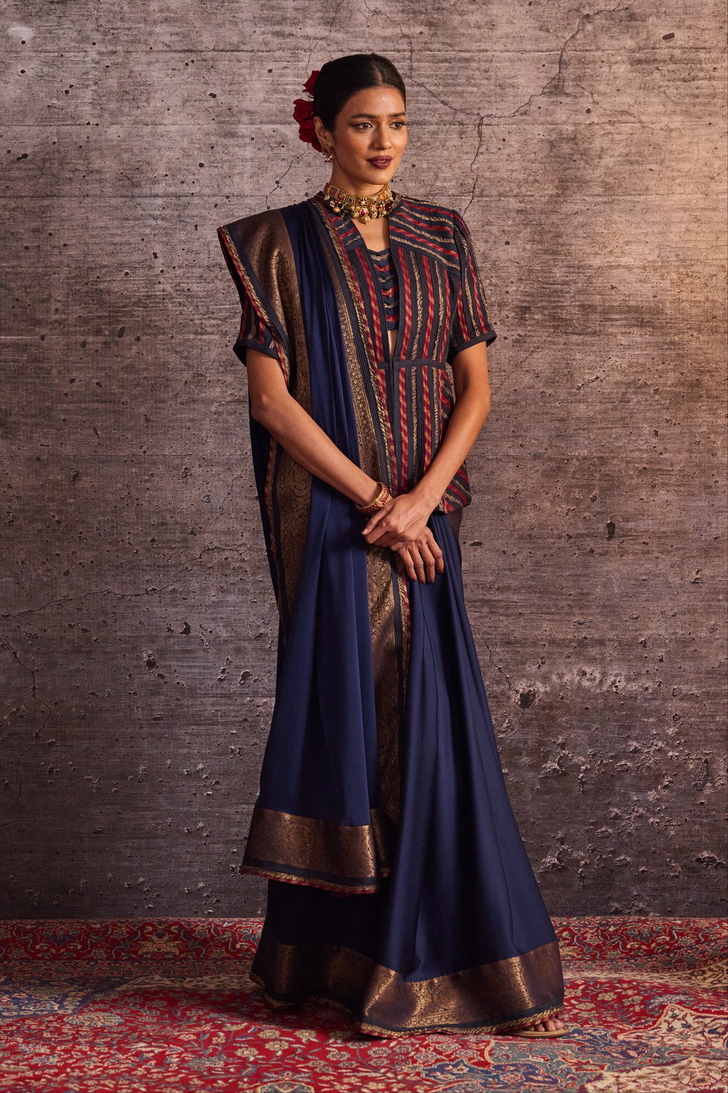 Burgundy Indigo Short Jacket