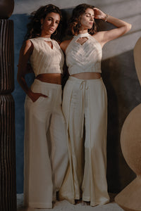 Metanoia - Style 5 - Short Sleeveless Top With Stand Up Collar