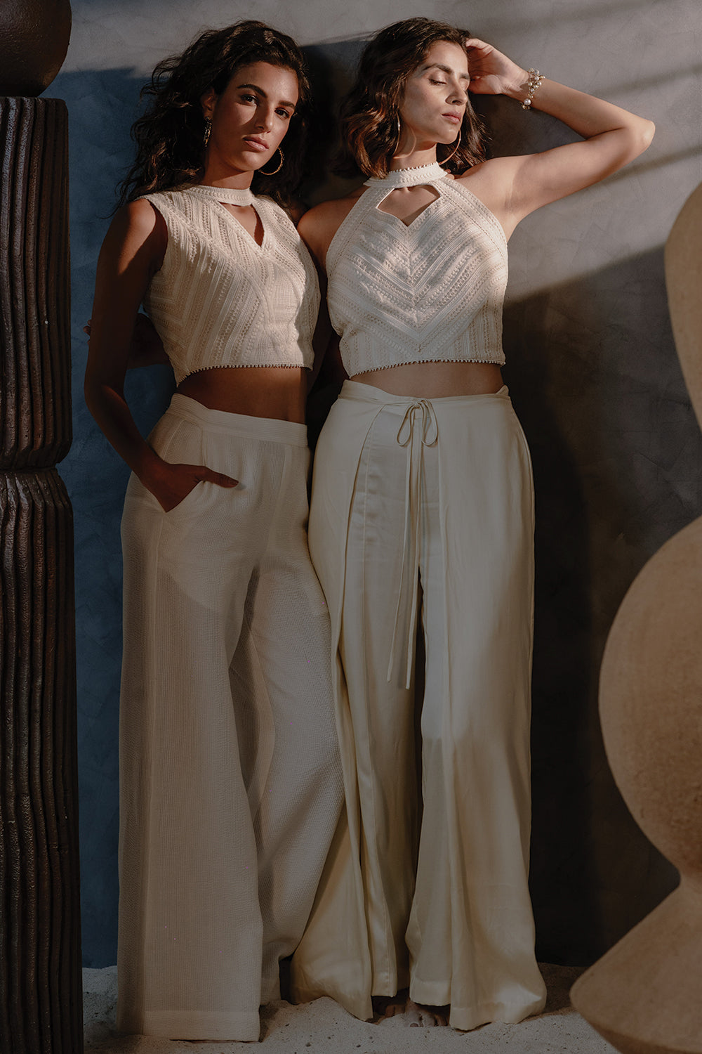 Metanoia - Style 5 - Short Sleeveless Top With Stand Up Collar