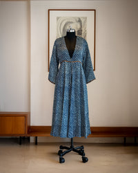 Khaabneel-Indigo Blue kurta with butti print