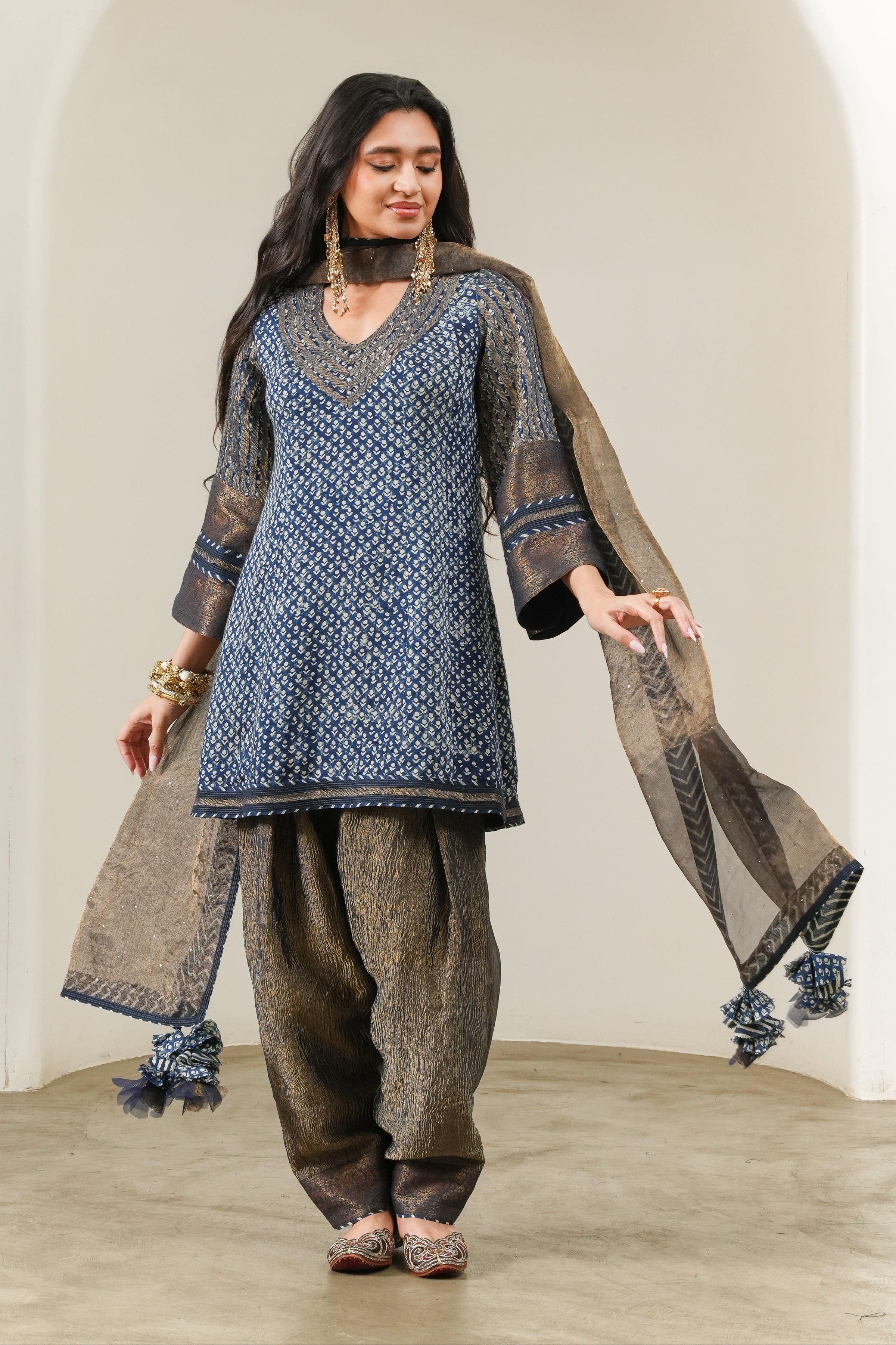 Copper Tissue Dupatta