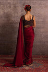 Burgundy Georgette Saree