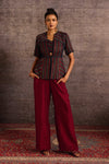 Embroidered Rayon Trousers