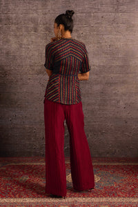 Embroidered Rayon Trousers