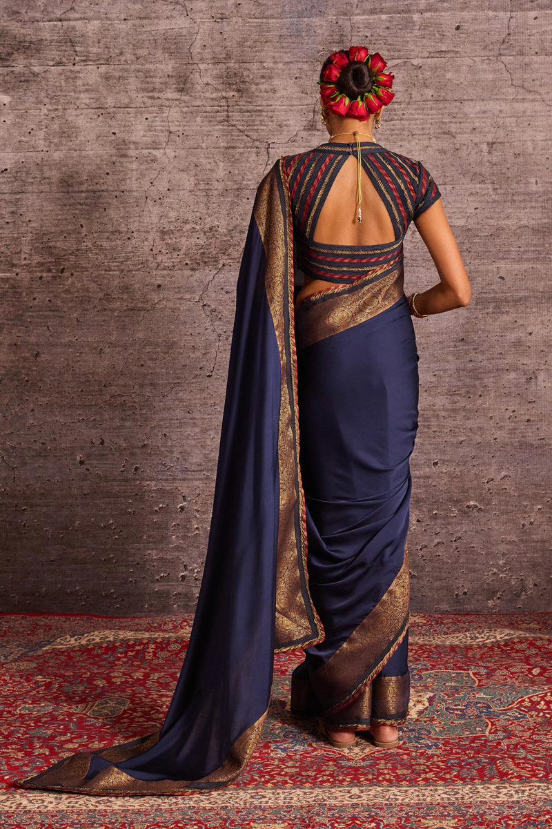 Indigo Georgette Saree