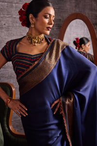 Indigo Georgette Saree