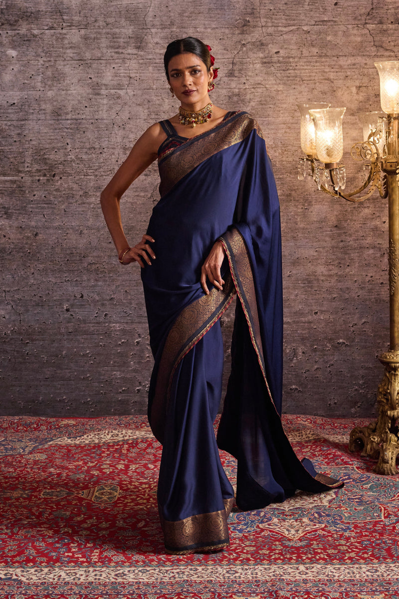 Indigo Georgette Saree