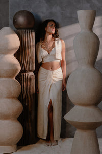 Metanoia - Style 38 - Beige Draped Skirt