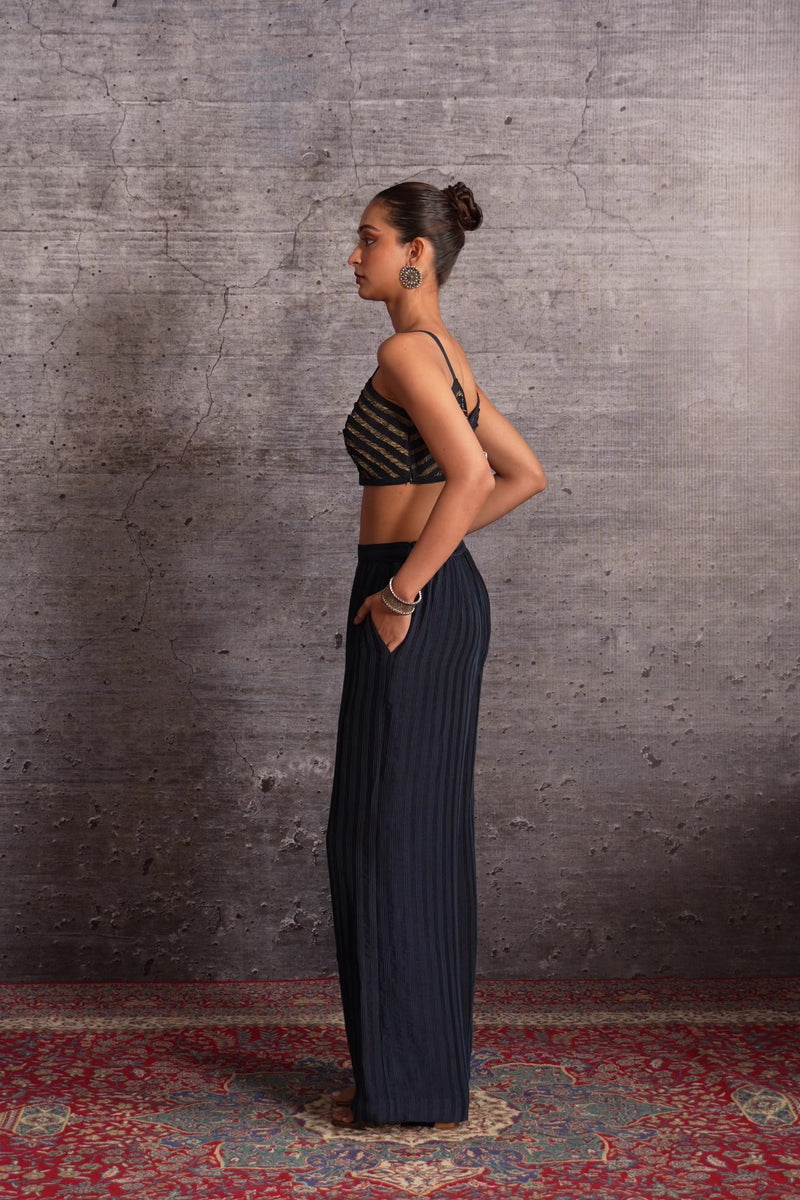 Indigo Copper Zig-Zag Top