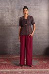 Burgundy Indigo Short Jacket