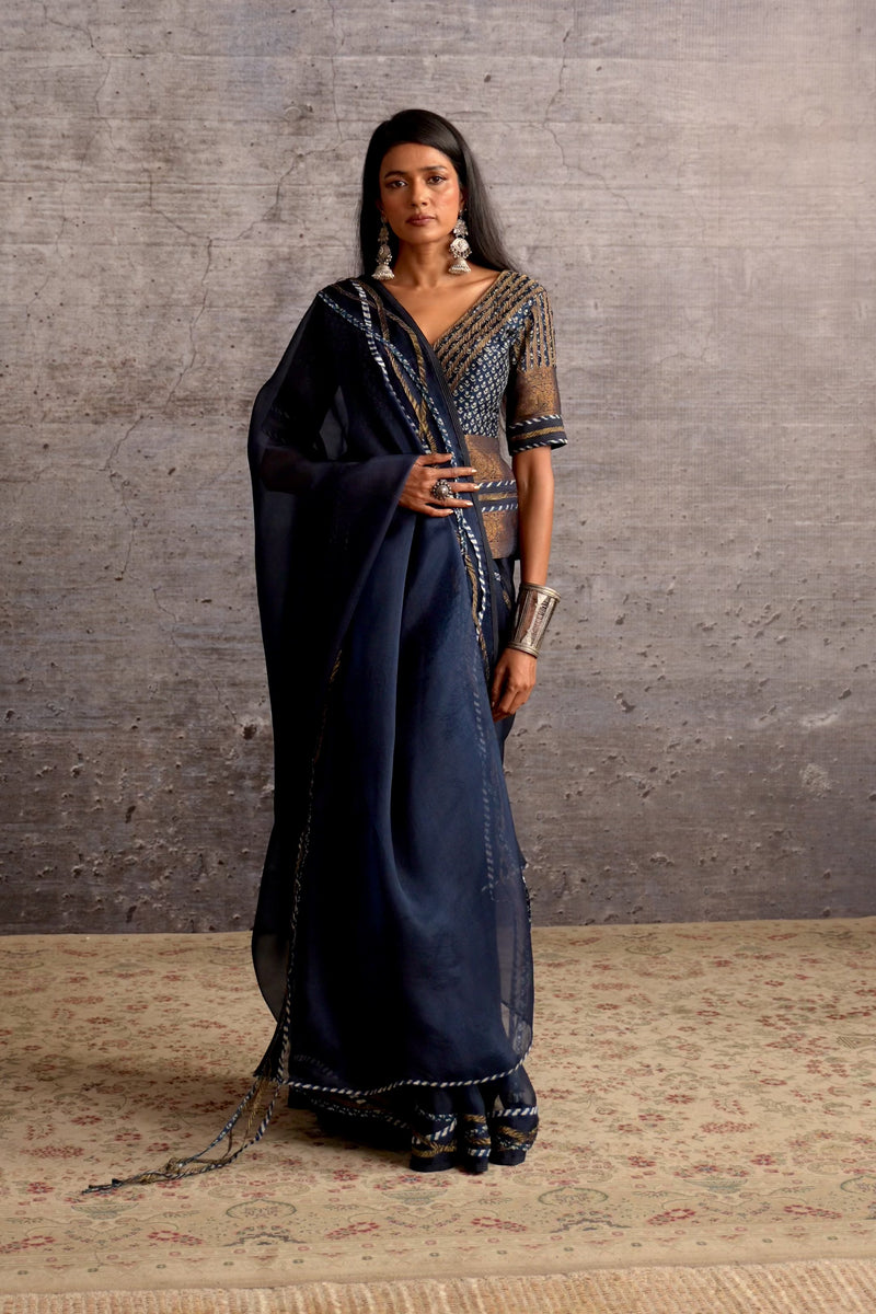 Indigo Organza Saree