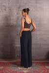 Burgundy Indigo Zig-Zag Top with Strap