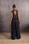 Indigo Copper Striped Fringe Top